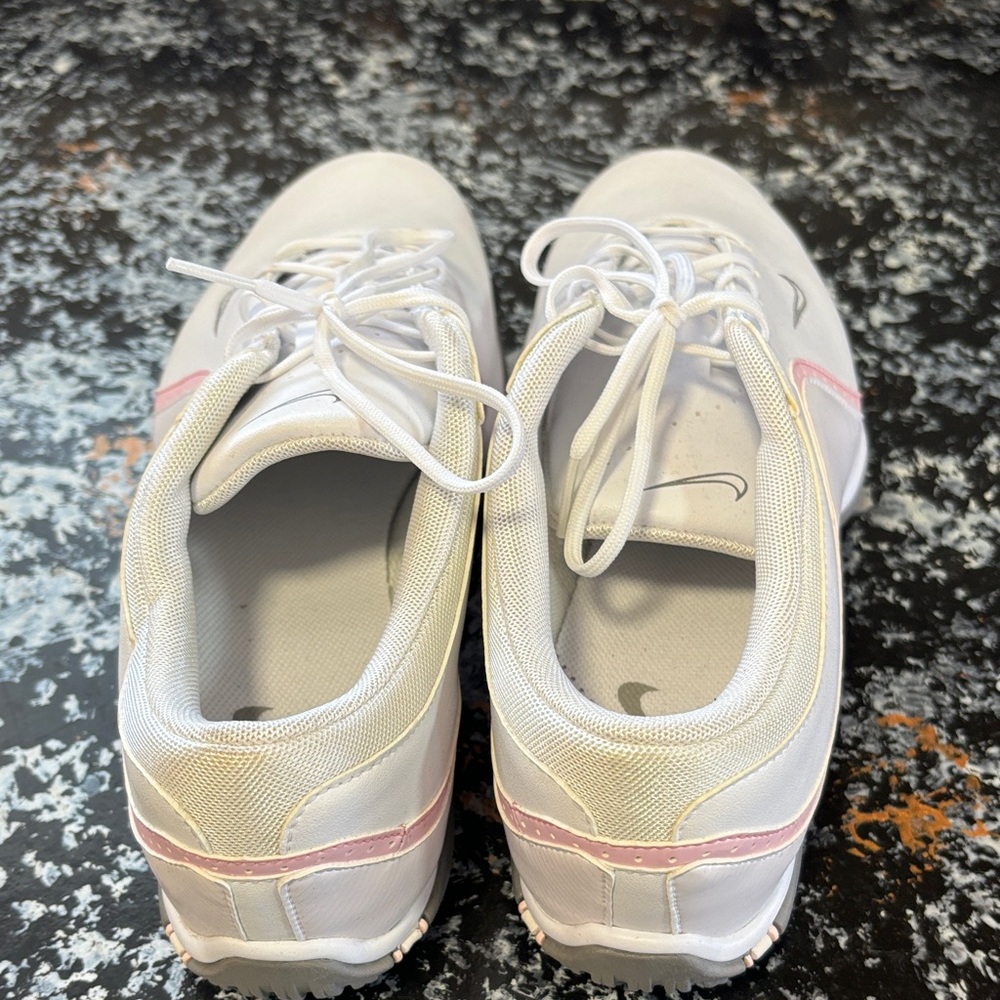 Nike Women's White and Pink Sneakers